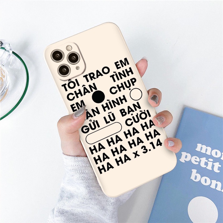 Ốp lưng iphone cạnh vuông câu nói hài hước vui nhộn BVC 6/6splus/7/7plus/8/8plus/x/xr/xs/11/12/13/14/pro/max/plus/