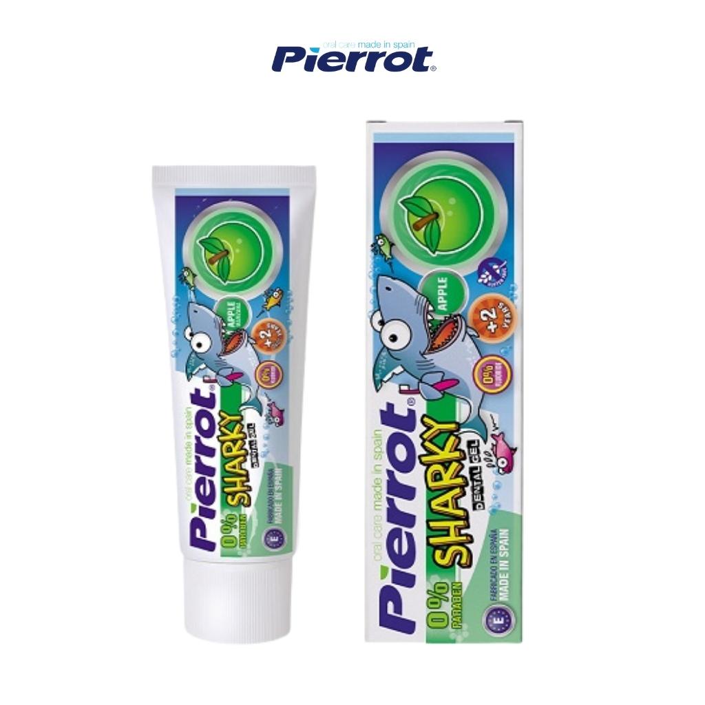 Kem Đánh Răng Trẻ Em Hương Táo PIERROT Sharky Chứa Calci Hữu Cơ 75ML Cho Bé Từ 2 Tuổi Trở Lên