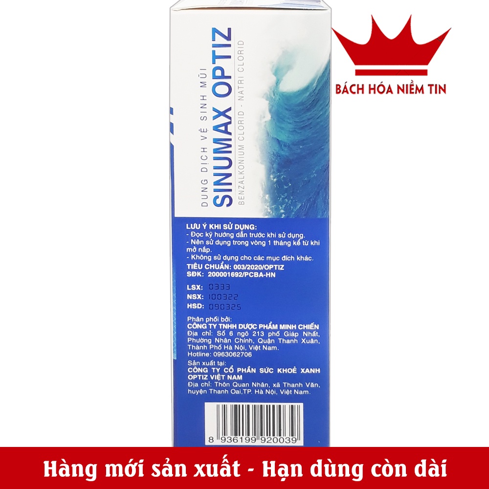 Dung dịch nước biển sâu khuynh diệp XIMAX Baby Gold- vệ sinh mũi, làm sạch dịch nhầy giúp mũi thông thoáng dễ thở