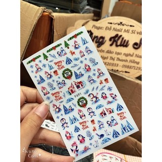 [HANGKIU] HÌNH DÁN NOEL ( GIÁNG SINH ) SIÊU KUTE NAILS