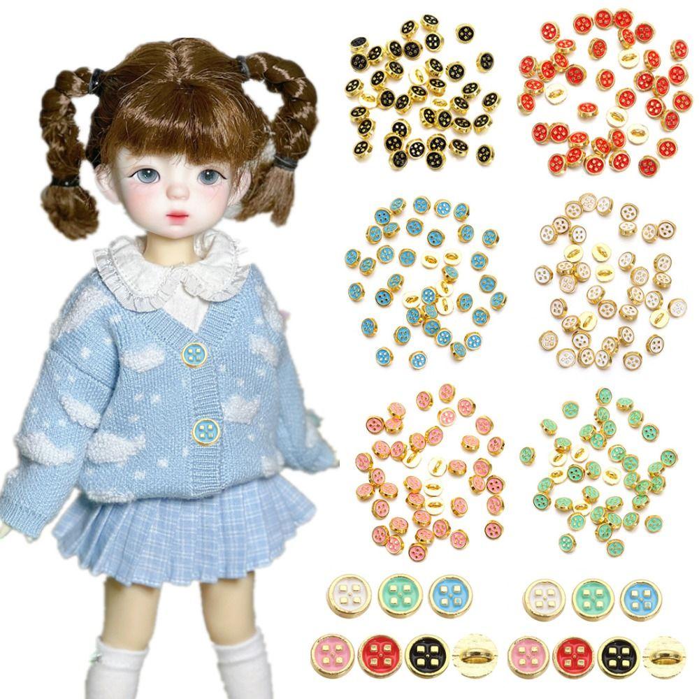 Set 1 40 Nút Thắt Lưng Mini 5mm Bằng Kim Loại