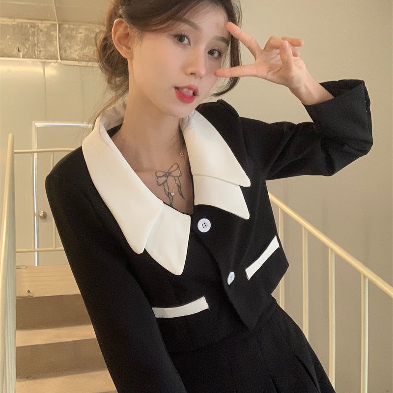 Áo Khoác Vest Tay Dài Dáng Rộng Thiết Kế Mới Thanh Lịch Cho Nữ