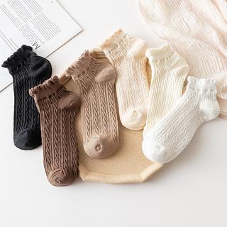 Vớ cotton Mỏng Màu Sắc Đơn Giản Thoáng Khí Phong Cách Nhật Bản Dành Cho Nữ