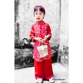 áo dài hoa cho mẹ và bé gái