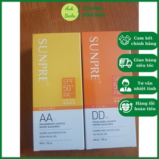 [mẫu mới 2020)kem chống nắng sunpre 60ml
