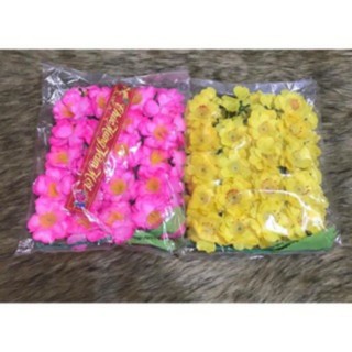 Gói 40 hoa mai giả, hoa đào giả loại to trang trí Tết, gắn cây mai, dán tường dán cửa kính