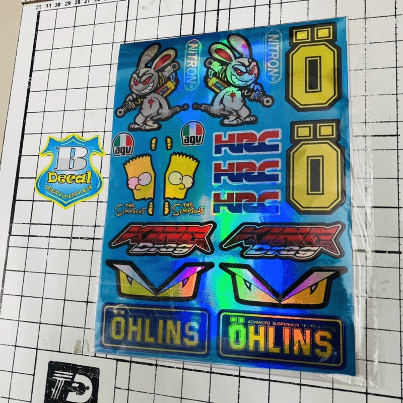 Tem FREE SHIP + SALE SỐC +DECAL PVC 5 LỚP CHẤT LƯỢNG CAO LOGO STICKER Crom thỏ