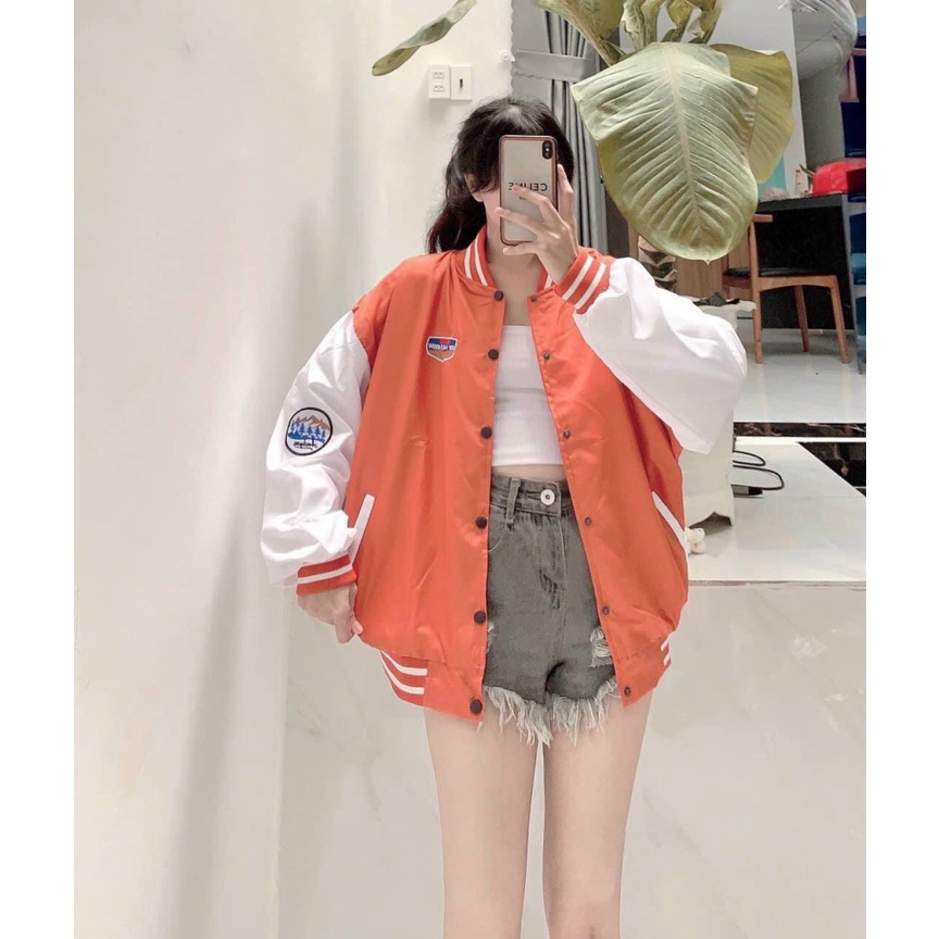 (HCM) ÁO KHOÁC DÙ BOMBER LOGO THỜI TRANG NỮ - SIÊU XINH , HOT HIT CHO CÁC BẠN TRẺ KOKO MI FASHION