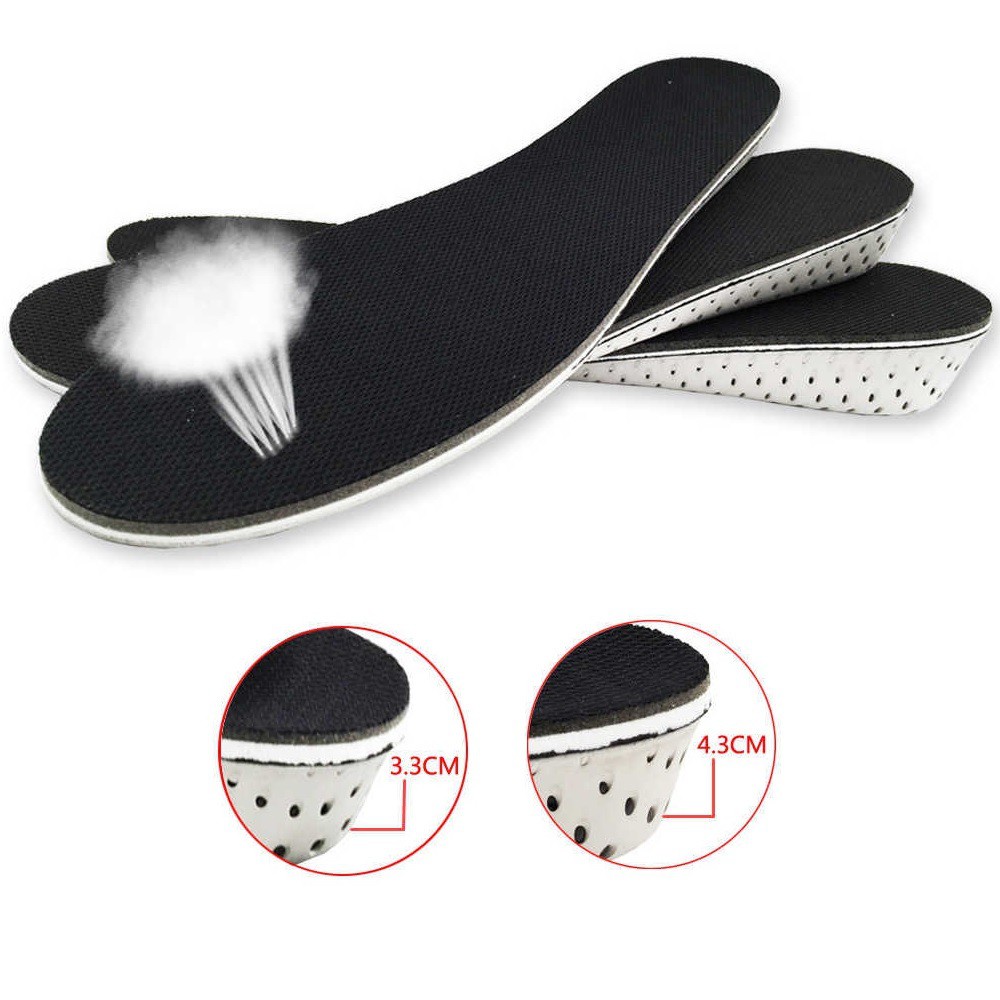 Miếng Lót Gót Độn Đế Giày Tăng Chiều Cao 4D EVA 3cm, 4cm