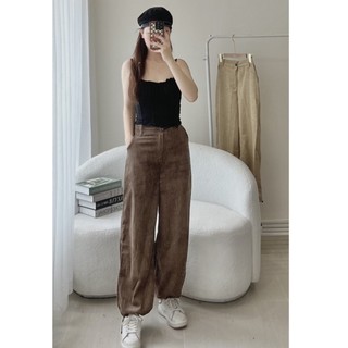 Quần Jogger Nhung tăm rút gấu ( Ảnh Thật)