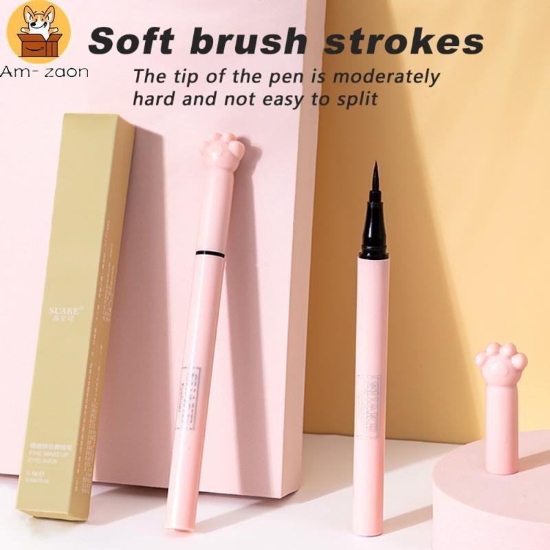 Bút Kẻ Mắt Dạng Lỏng Chống Nước Lâu Trôi Thiết Kế Vỏ Hình Chân Mèo Dễ Thương