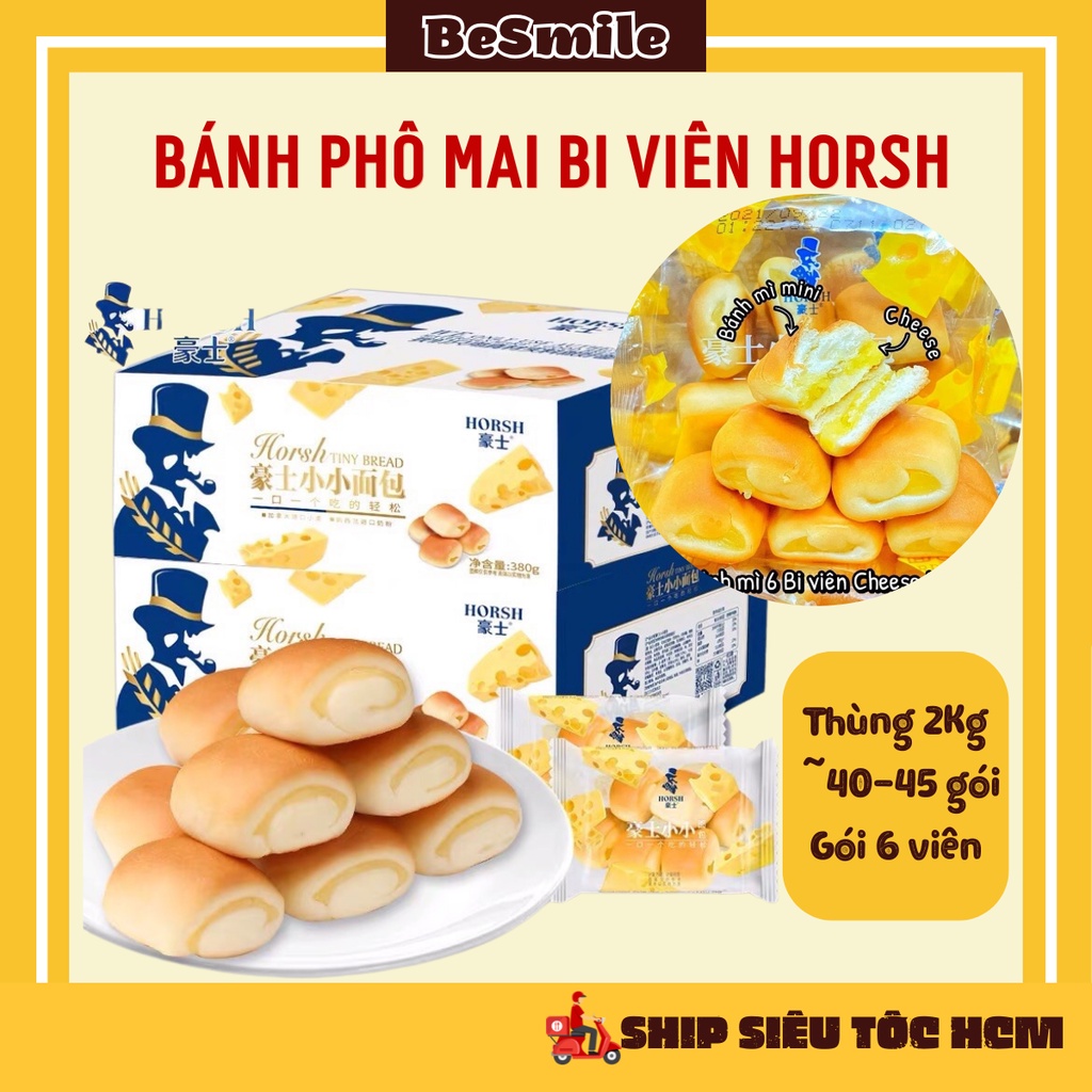 Bánh Mì Bi Phô Mai Túi 6 Viên Horsh Ông Già Horsh CHUBBY FOOD