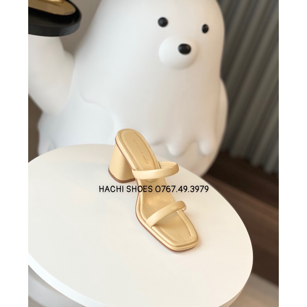Dép Guốc 2 dây gót trụ tròn êm chân hàng đẹp cao 7cm B325