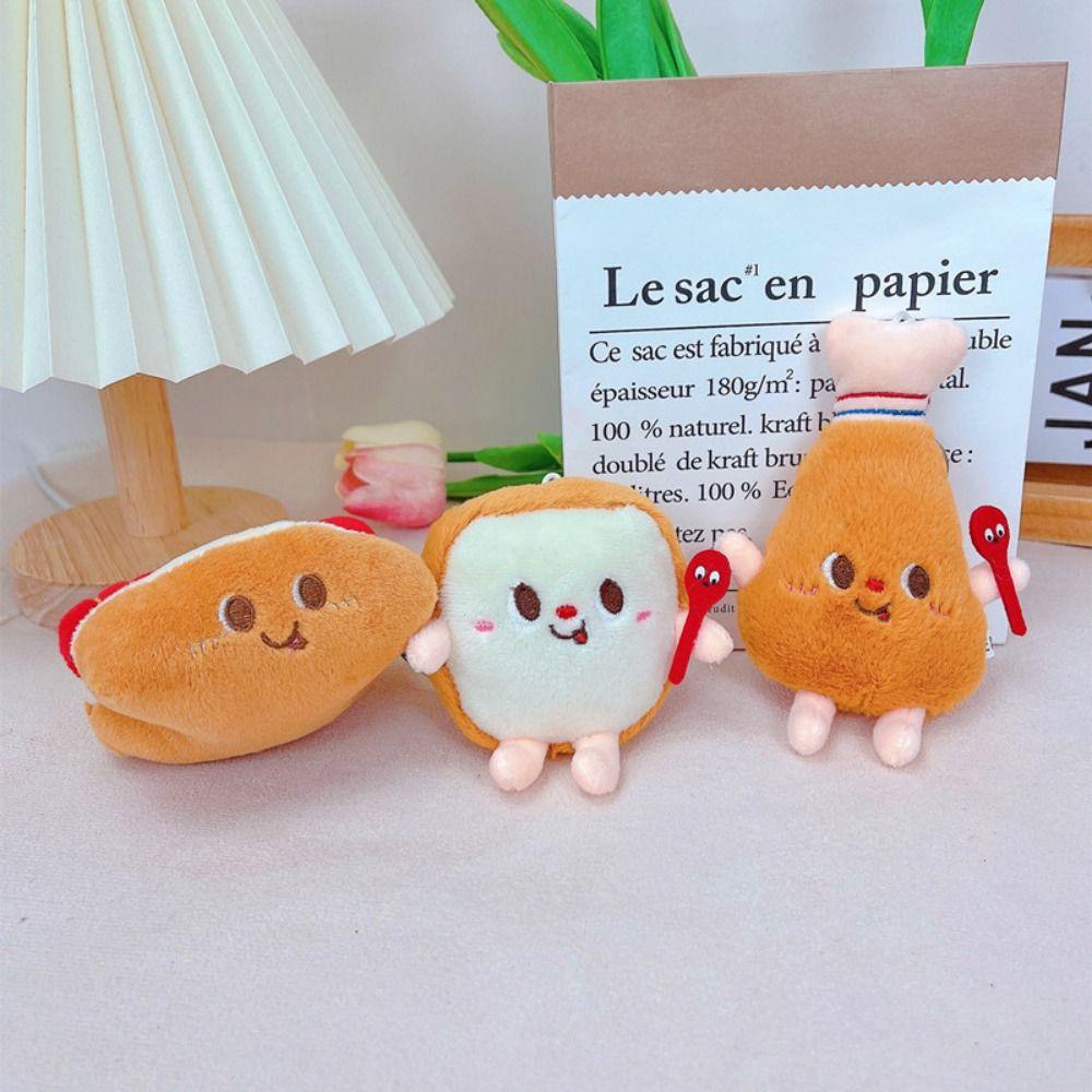 Búp Bê Nhồi Bông Hình Hamburger / Hot Dog / Khoai Tây Chiên Dễ Thương Dùng Làm Quà Tặng