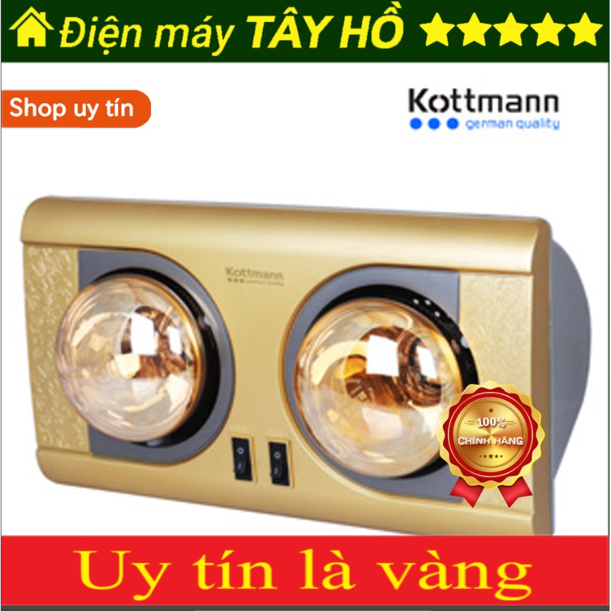 Đèn sưởi 2 bóng treo tường KOTTMANN – K2B-NV