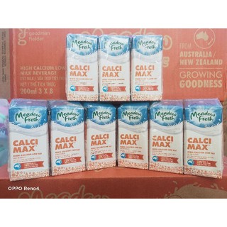 Thùng sữa meadow fresh calci max 24 hộp x 200ml