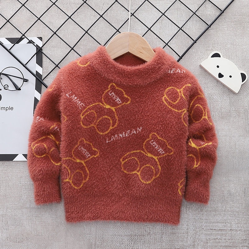 Áo Sweater Dệt Kim Lông Cừu Dày Dặn Thời Trang Mùa Đông 2022 Cho Bé Trai