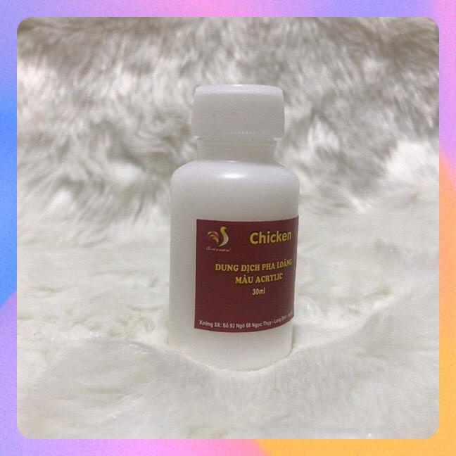 Dung Dịch Pha Loãng Màu Acrylic Chicken 5D Lọ 30ml DIY Đổ Màu Acrylic Tượng Gấu Bearbrick, Tập Vẽ Tranh Độc Đáo
