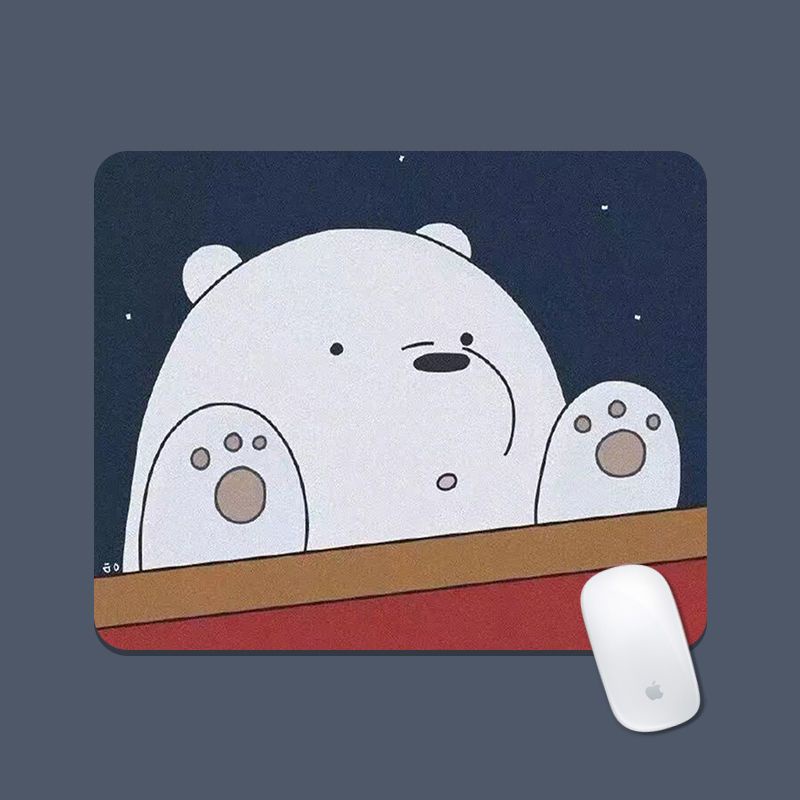 Đệm Lót Chuột Dày Dặn Chống Trượt Hình Gấu Hoạt Hình Dễ Thương