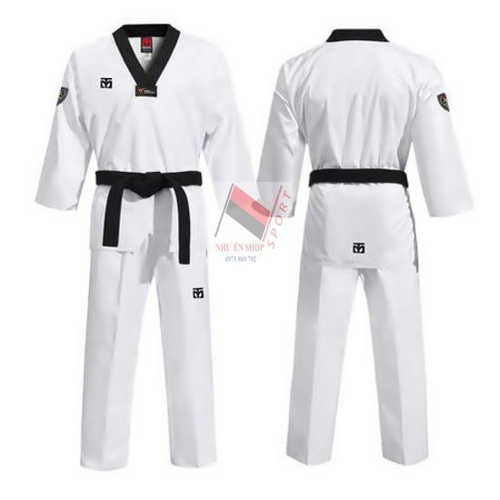 Võ Phục Taekwondo Cổ Đen Mooto Basic Loại Tốt.
