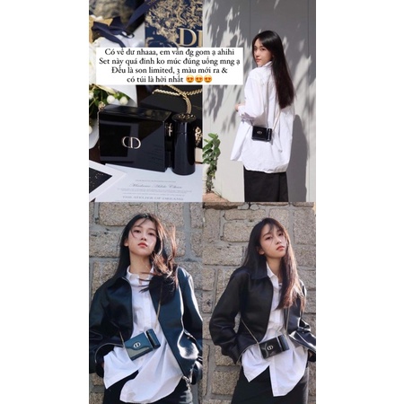 Set son Dior limited edition Christmas 2022 kèm túi clutch sành điệu 🖤