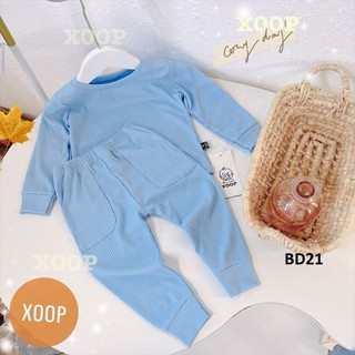 Salle!!!Bộ Minky Mom Dài Tay Chất Liệu Len Gân Tăm Body Cho Bé Trai Bé Gái, Bộ Thu Đông