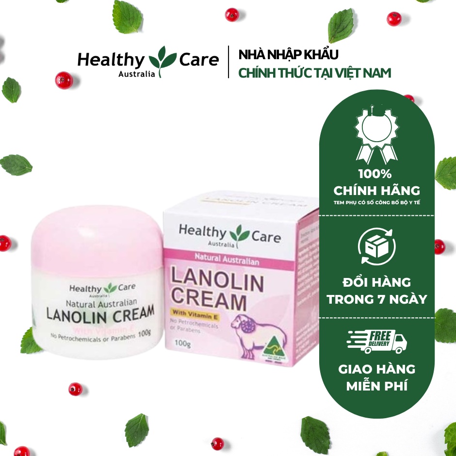 Kem nhau thai cừu Healthy Care Natural Lanolin – Vitamin E Cream