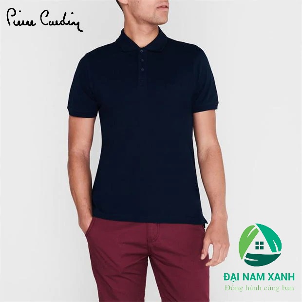 Áo Polo Nam Pierre Cardin Plain (màu Navy) - Hàng size châu Âu