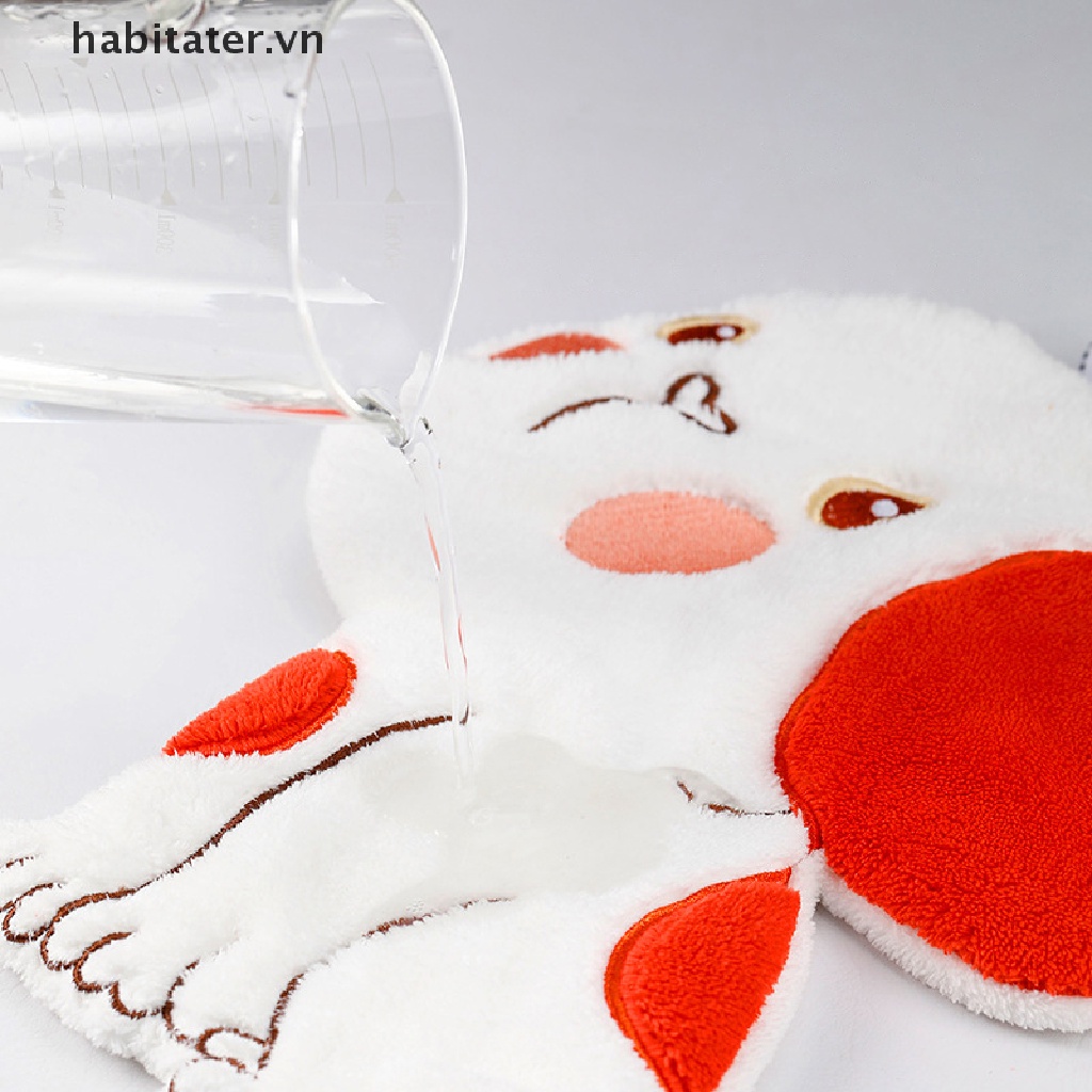 Khăn Lau Tay Vải Nhung San Hô Siêu Thấm Hình Chú Chó Đáng Yêu