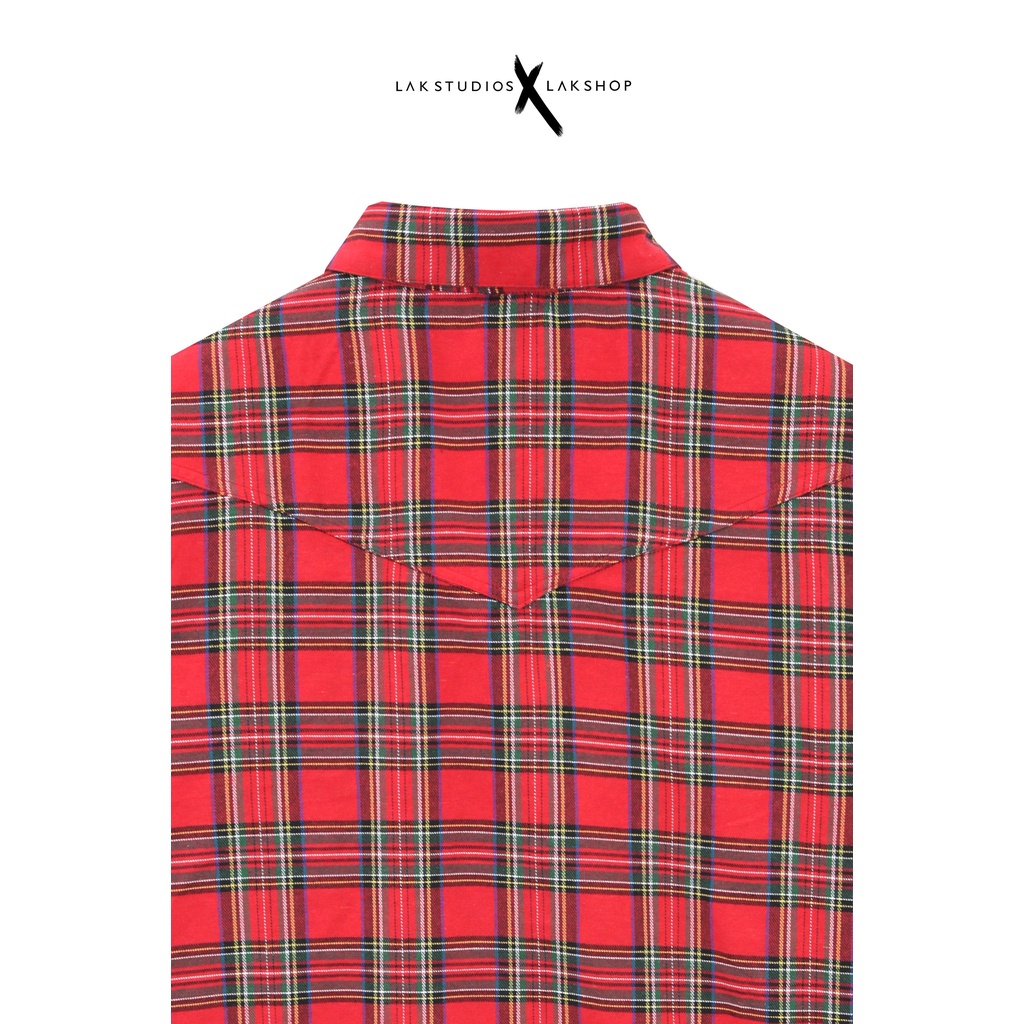 Áo sơmi Lak Studios Red/Green Flannel Shirt