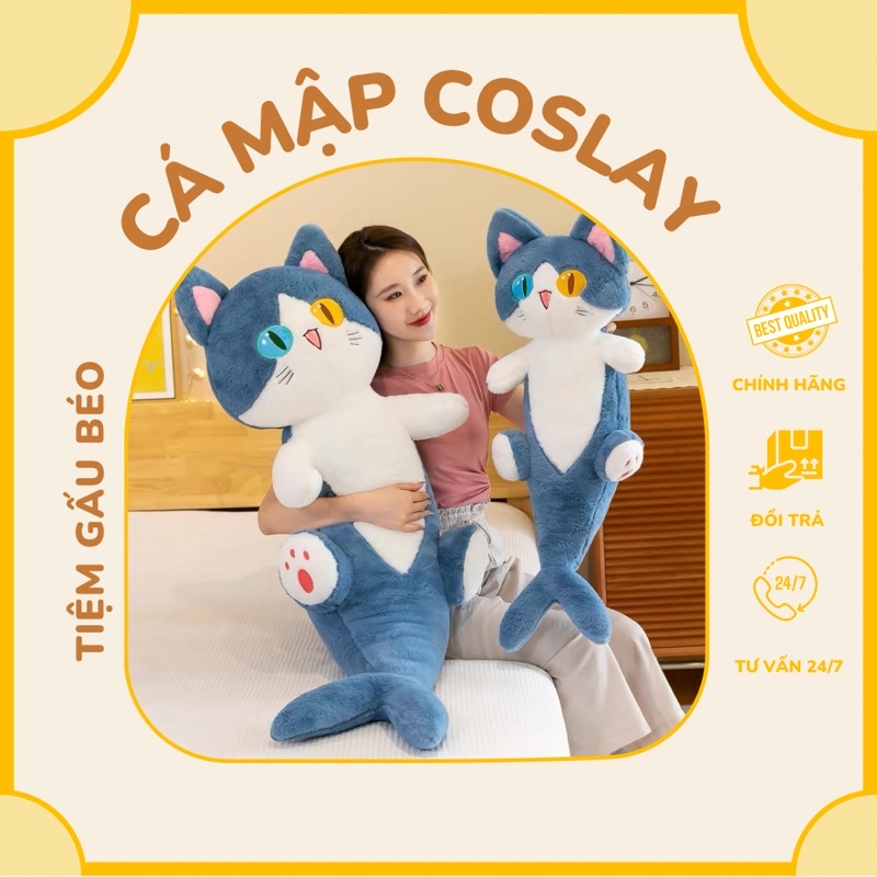Mèo bông , cá mập mèo cute hottrend nhất thị trường 2022 đủ size 85cm và 1m35