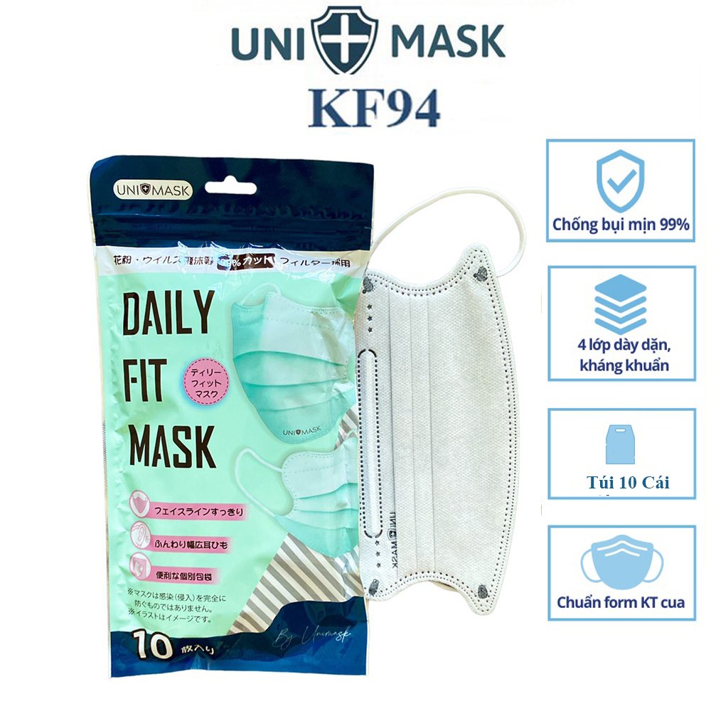 Set 50 cái khẩu trang cua kf94 fit uni mask cải tiến 4 lớp kháng khuẩn - ảnh sản phẩm 5
