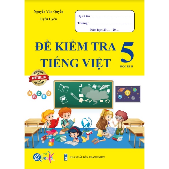 Sách - Combo Đề Kiểm Tra Toán, Tiếng Việt 5 - cả năm (4 cuốn)