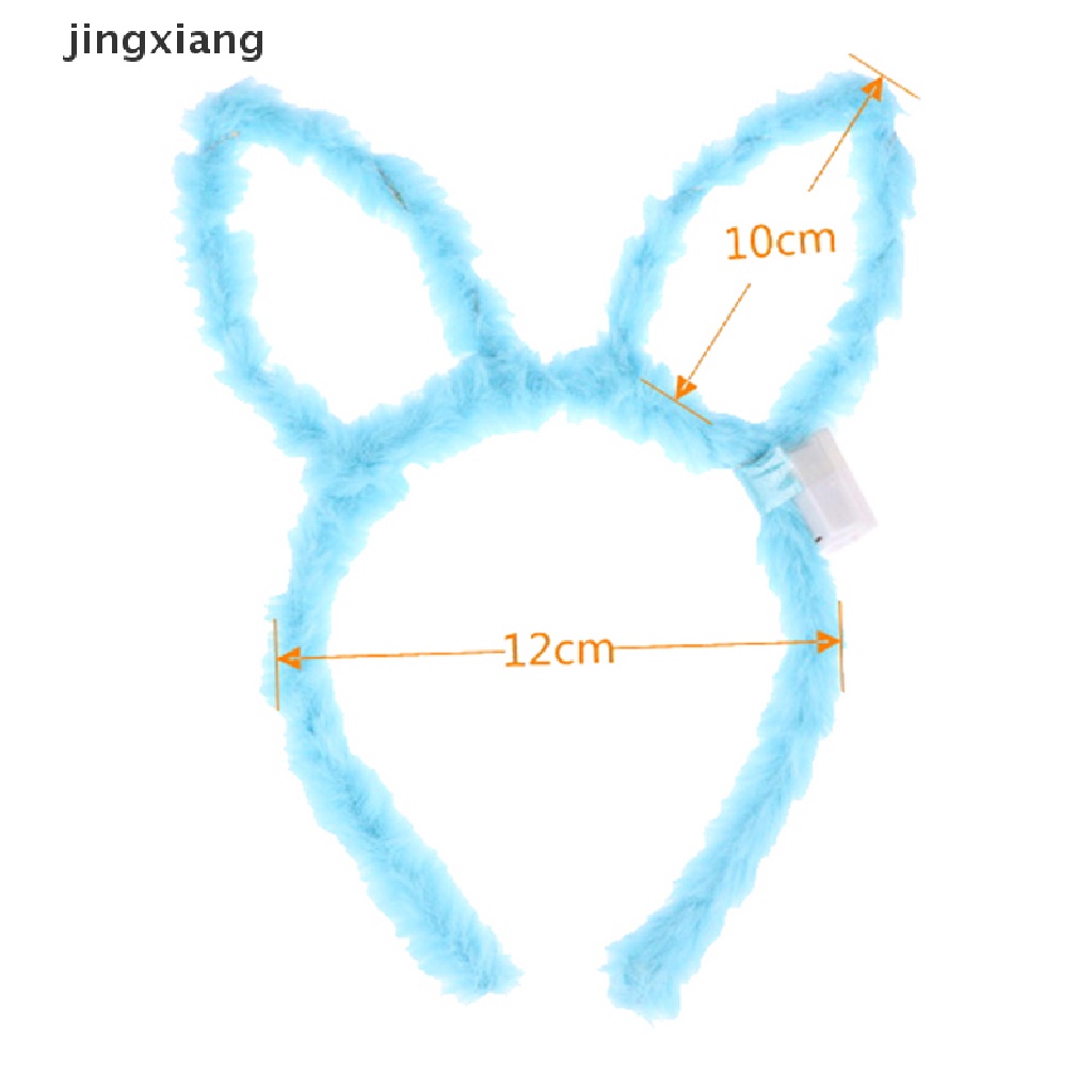 Băng Đô Cài Tóc Hình Tai Thỏ 10 Đèn LED Phát Sáng Dành Cho Trẻ Em
