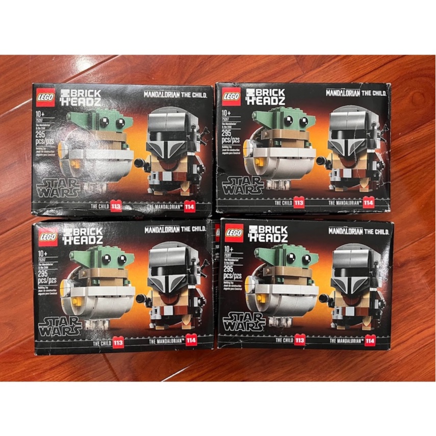 Lego 75317 Nhân vật The Mandalorian và the Child - Brick Headz - Lego Star wars Chính hãng