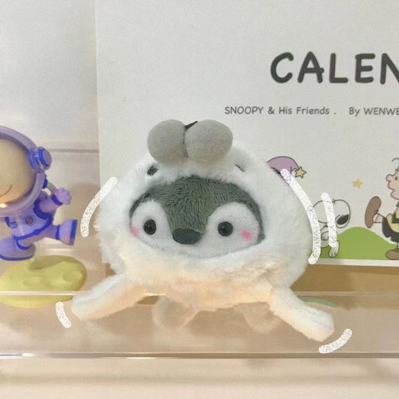 Thú Nhồi Bông Hình Cá Voi / Chim Cánh Cụt / Cá Voi Mềm Mại Trang Trí Móc Khóa