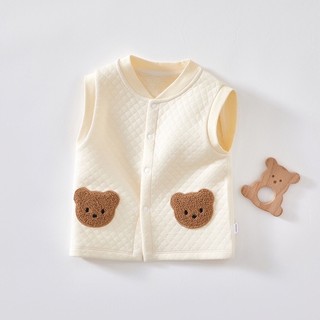 𝐒𝐡𝐨𝐩 𝐌𝐞̣ 𝐁𝐨𝐛 𝟖𝟔 - Áo gile cho bé, Áo gile cotton chần bông Gấu nâu cute cho bé, Áo khoác gile cho trẻ em
