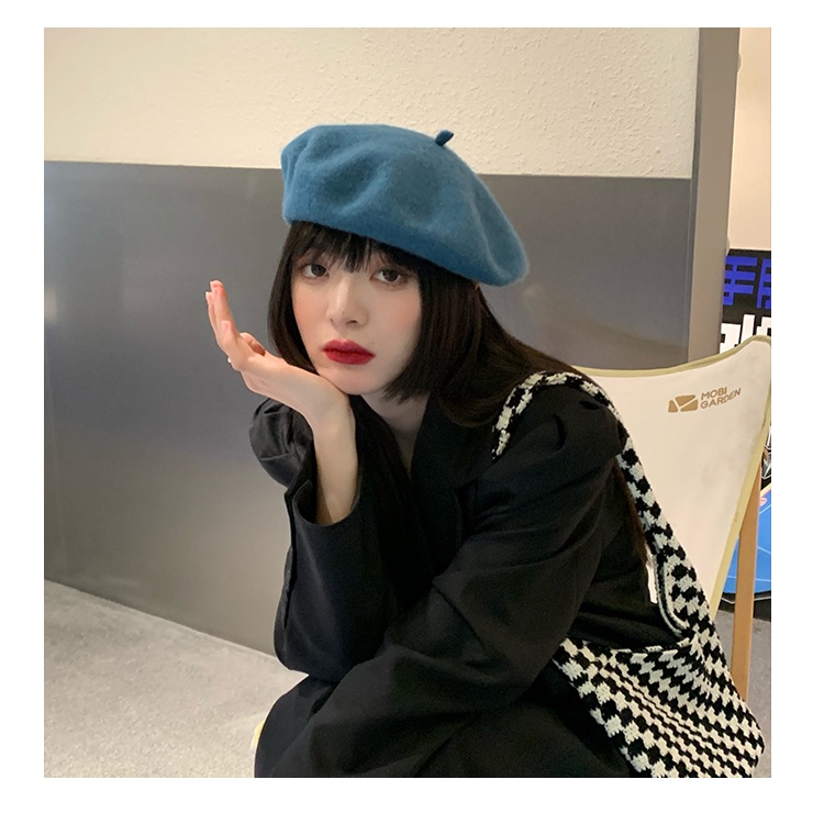 Nón Beret Màu Trơn Thời Trang Retro Anh Quốc Cho Nữ