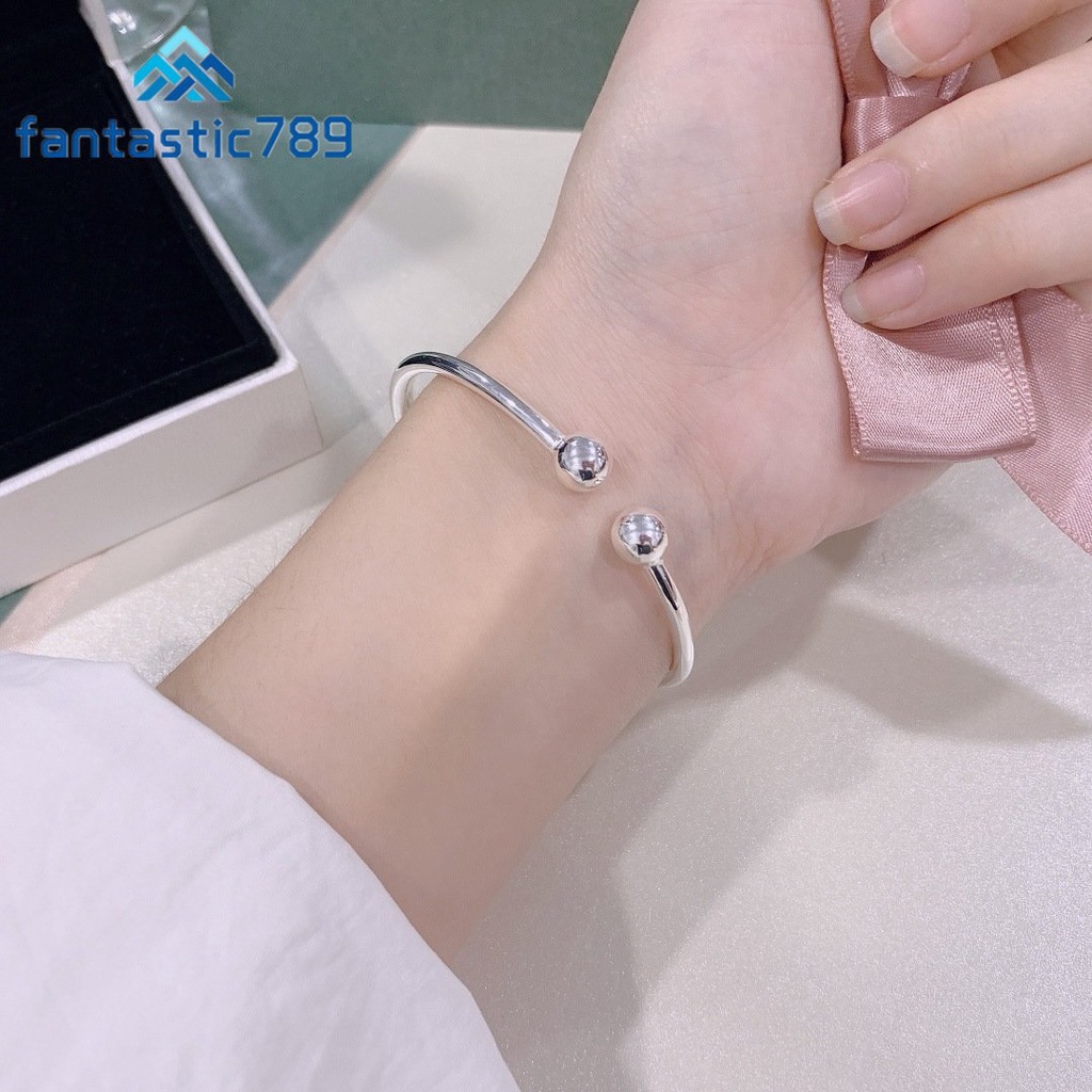 Vòng Tay Dạng Hở Màu Vàng / Bạc Đơn Giản Fantastic789 Cho Nam Và Nữ