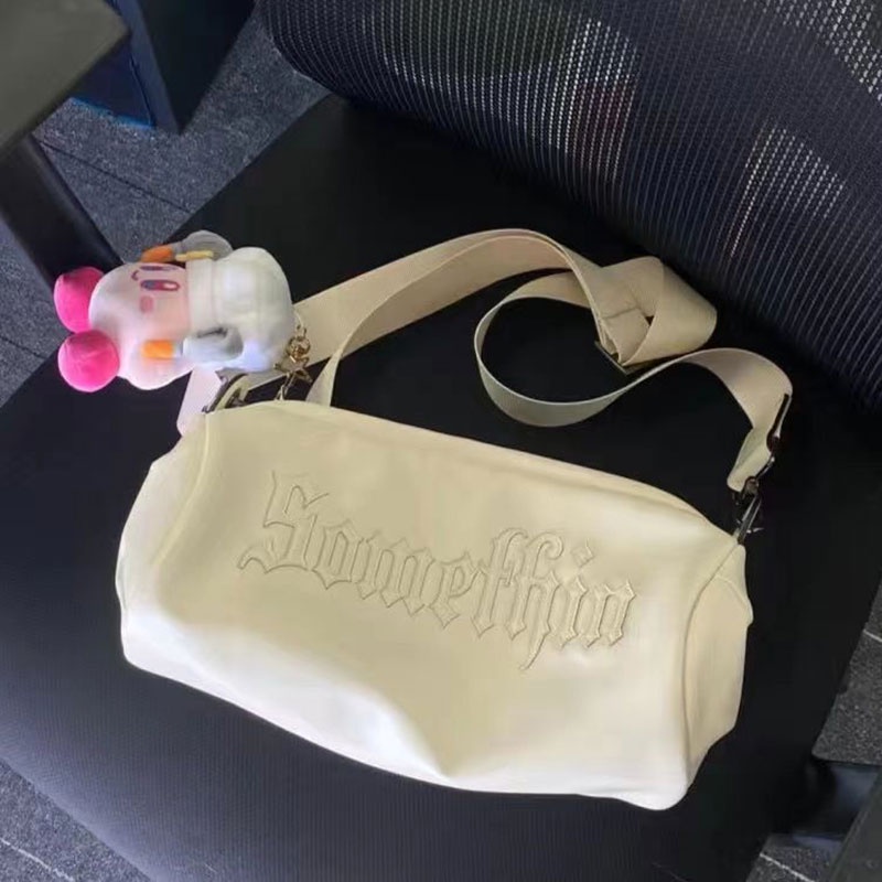 Mischa Túi Đeo Vai Da PU Màu Trơn Sức Chứa Lớn Phong Cách Phương Tây Dễ Phối Đồ Cho Học Sinh