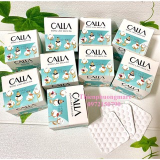 Bông tẩy trang CALLA hạt massage 60 miếng ( mỗi hộp 30 miếng ) - Hàng chính hãng Bông bạch Tuyết