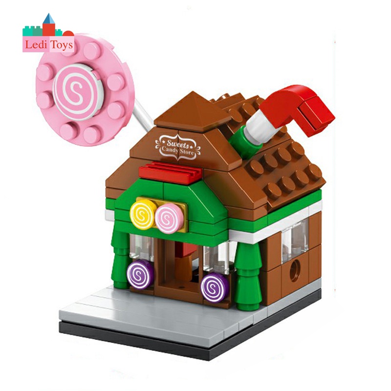 Đồ chơi lắp ráp mô hình lego nhà kẹo ngọt cho bé trai, gái