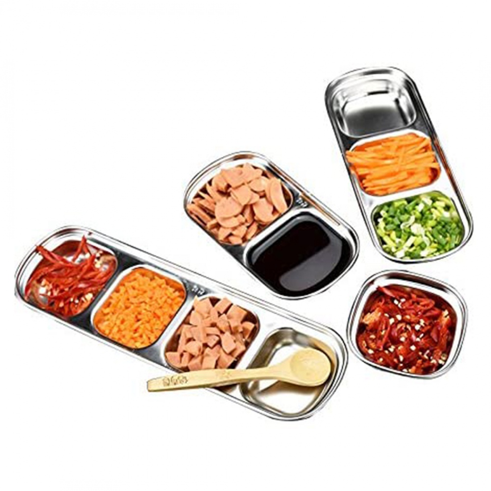 Chén Đựng Nước Chấm / Gia Vị Bằng Thép Không Gỉ Hàn Quốc / Samgyupsal