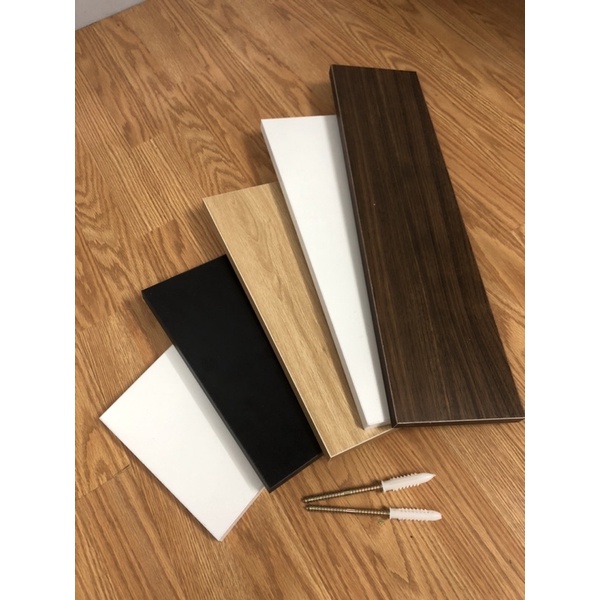 Thang ngang kệ gỗ treo tường kèm vít âm tường