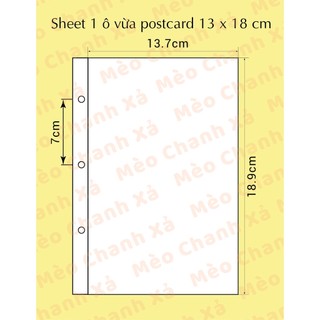 SHEET A5 MeeT dành cho binder 3 còng, đựng card album, postcard, thẻ bài nhân phẩm,...