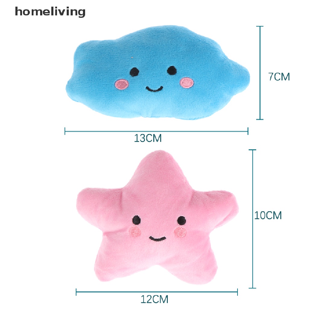 Đồ chơi nhồi bông Hình Đám Mây / Ngôi Sao / Đám Mây Mềm Mại Có Âm Thanh Vui Nhộn Cho Thú Cưng