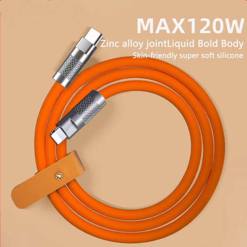 Dây Cáp Sạc USB Loại C 120W 6A Bằng Silicone Chất Lượng Cao