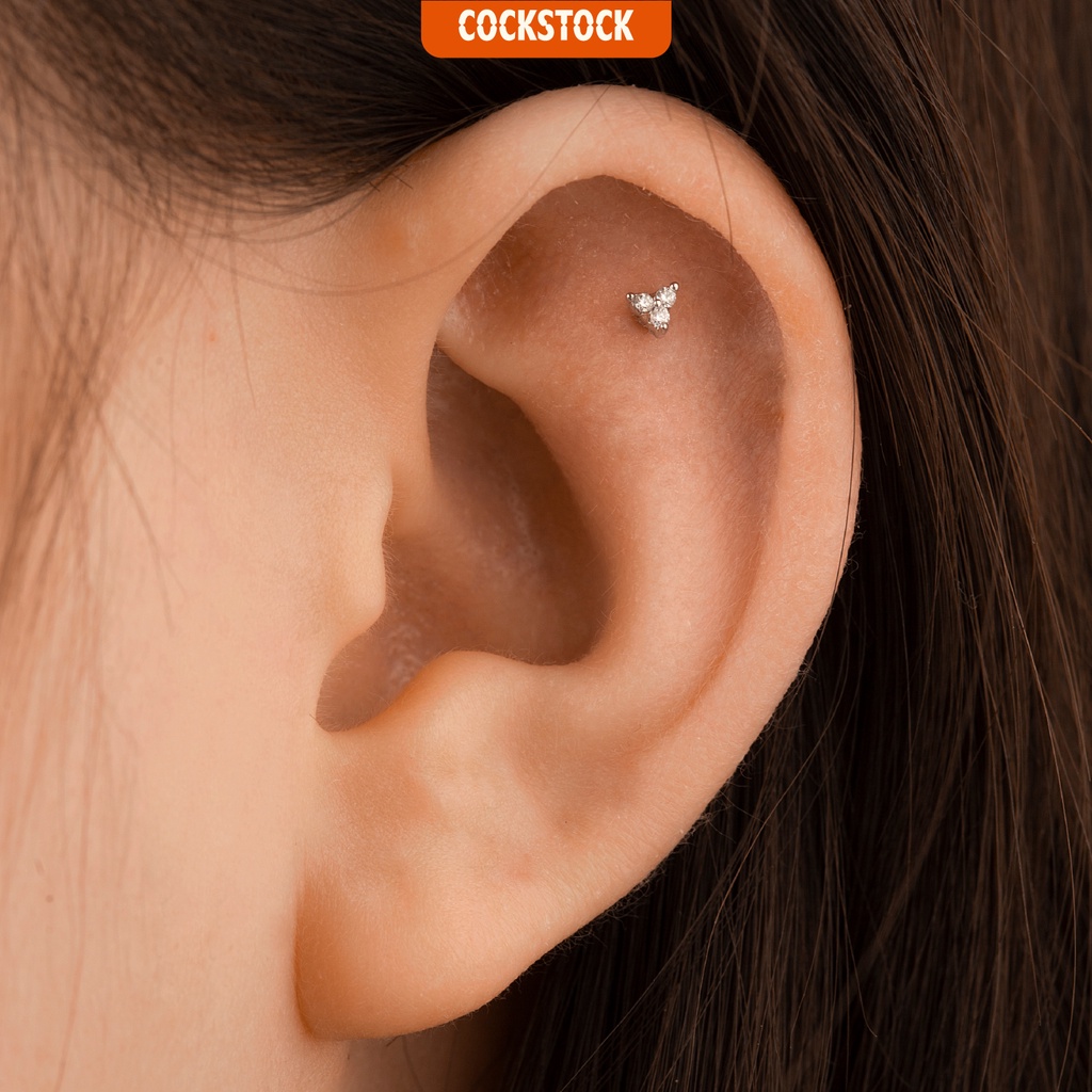Khuyên tai đá Mini Three Wings Earring CockStock
