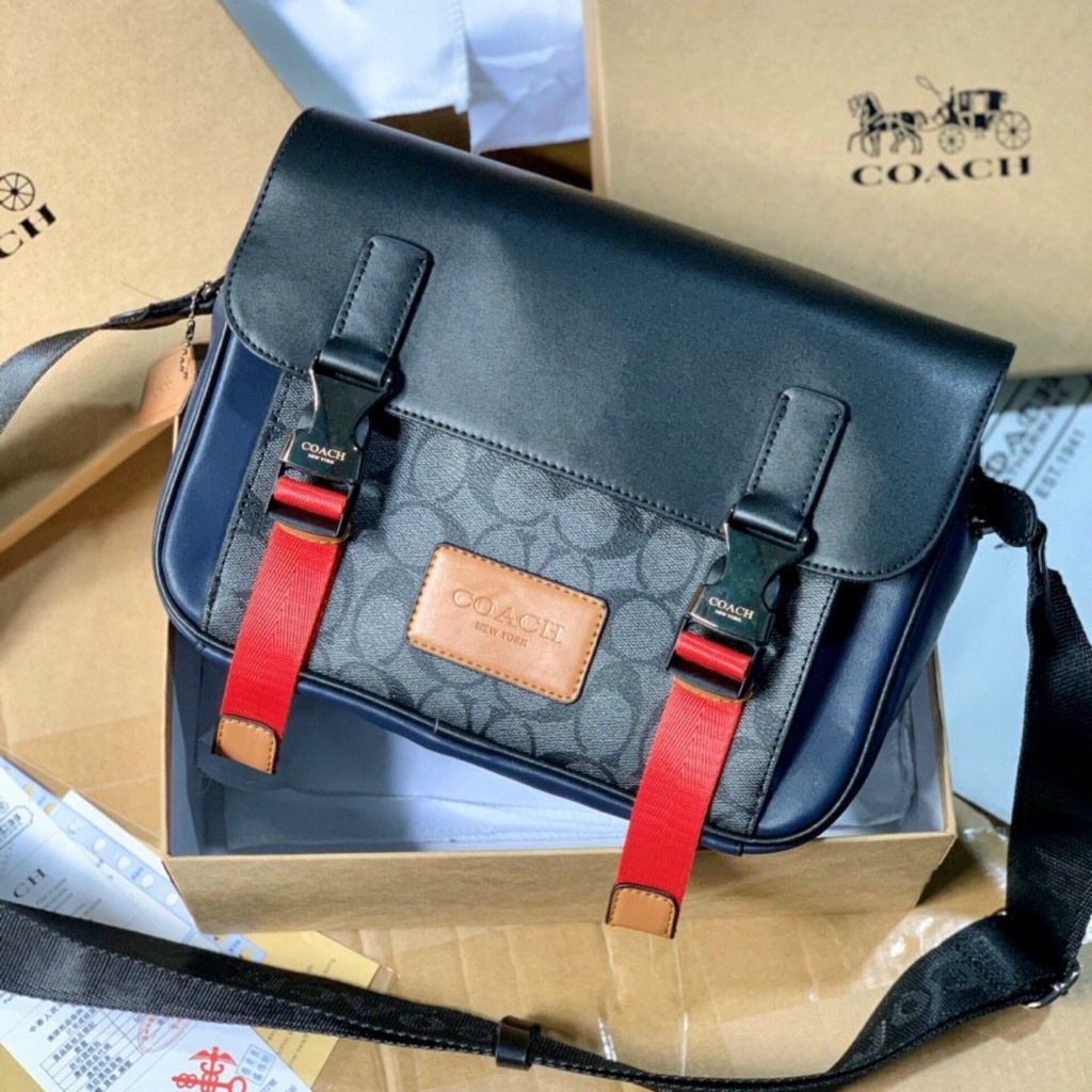 Túi đeo chéo nam Coac nắp gập khóa gài fullbox size 30