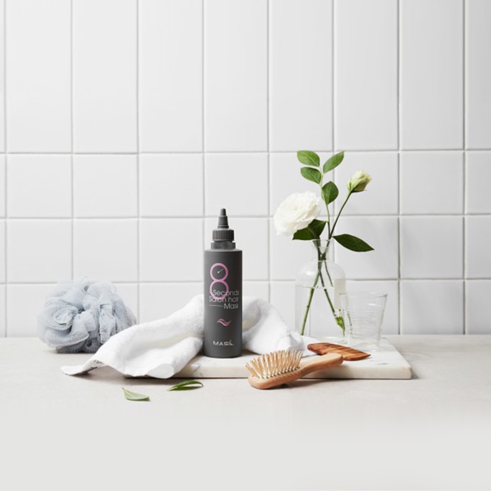 Chăm Sóc Tóc100ML, MẶT NẠ Ủ TÓC MASIL 8 Seconds Liquid Hair Mask, Dưỡng Tóc Bóng Mượt